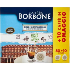   Borbone Decisa Kaffeepads 80+10 Stück – Tea Coffee or Sugar Product for Breakfast and Hot Drinks