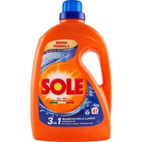   Sole Flüssigwaschmittel Weiß Strahlend 41 Waschgänge 1845 ml – Powerful Laundry Detergent for Fresh and Clean Clothes
