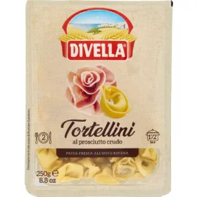   Divella Tortellini mit Rohschinken 250 g – Italienische Pasta oder Reis Zutat für mediterrane Küche