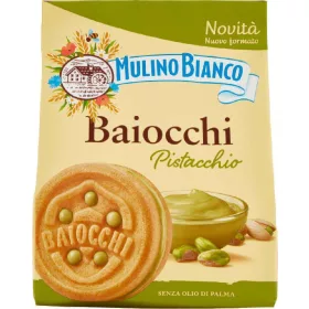  Mulino Bianco Baiocchi Pistazie 240 g – Süße oder salzige Snacks für unterwegs und Genussmomente