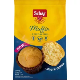   Dr. Schär Klassischer Muffin glutenfrei 225 g – Süße oder salzige Snacks für unterwegs und Genussmomente