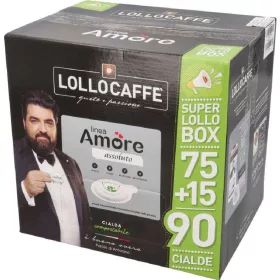   Lollo Kaffeepads 75+15 Assoluto, 90 Stück – Tea Coffee or Sugar Product for Breakfast and Hot Drinks