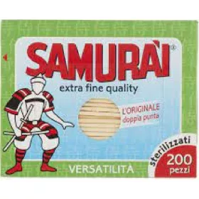   Samurai Zahnstocher 200 Stück – Praktisches Küchenprodukt für Haushalt und Küche