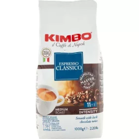   Kimbo Espressobohnen, 1 kg – Tee Kaffee oder Zuckerprodukt für Frühstück und Heißgetränke