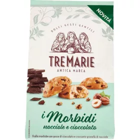   Tre Marie Weiche Kekse mit Haselnüssen & Schokolade 300 g – Süße oder salzige Snacks für unterwegs und Genussmomente