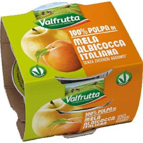   Valfrutta Apfel-Aprikosen-Mousse 2×100 g Honig oder Fruchtaufstrich – Frühstück Brotaufstrich Süßer Genuss