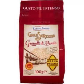   Soresina Grana Padano Granulat 100 g – Italienische Pasta oder Reis Zutat für mediterrane Küche