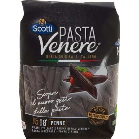   Scotti Schwarze Penne (Venere) 400 g – Italienische Pasta oder Reis Zutat für mediterrane Küche