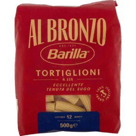  Barilla Bronze Tortiglioni 500 g – Italienische Pasta oder Reis Zutat für mediterrane Küche