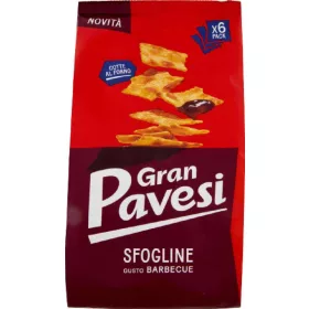   Gran Pavesi Blätter Barbecue 180 g – Süße oder salzige Snacks für unterwegs und Genussmomente