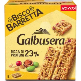   Galbusera Proteinriegel Packung 180 gr – Süße oder salzige Snacks für unterwegs und Genussmomente