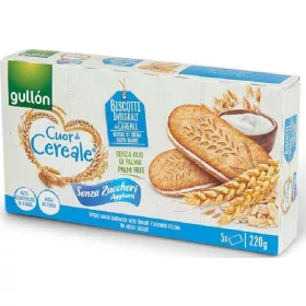   Gullon Cereal Herz Kekse Zuckerfrei Joghurt Packung 220 gr – Süße oder salzige Snacks für unterwegs und Genussmomente