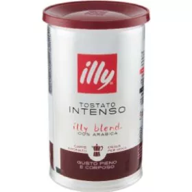   Illy Espresso Intenso Kaffee Dose 185 gr – Tea Coffee or Sugar Product for Breakfast and Hot Drinks
