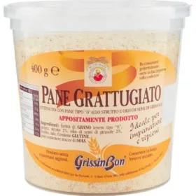   Grissin Bon Semmelbrösel Glas 400 gr Premium Flour Bread or Baking Ingredient – Ideal for Baking