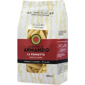   Armando Pennetta 100 % italienische Pasta, Bronzeform, 500g 3-Pack Bundle – angled-cut penne pasta Family Stock-Up