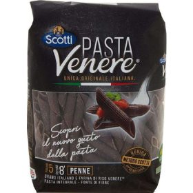   Scotti Schwarze Penne (Venere) 400 g Triple Pack – angled-cut penne pasta Savings Set