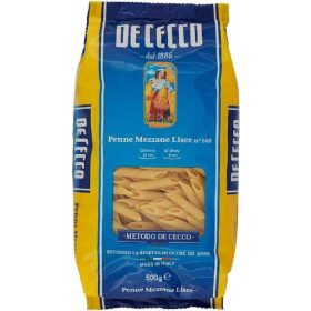   De Cecco Nr. 140 Penne Mezzane Smooth 500g Triple Pack – angled-cut penne pasta Savings Set