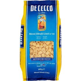   De Cecco Nr. 158 Mezzi Ditali Smooth 500g Packung 3-Pack – Italian pantry product Value Bundle
