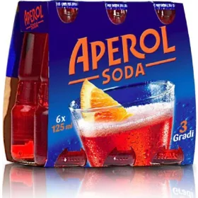   Aperol Soda Bt 6X12,5cl – Alkoholisches Getränk Spirituose oder Likör für Genussmomente
