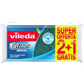   Viledaglitzi Kristallschwamm 2+1 – Haushaltsreiniger für gründliche Reinigung im Alltag