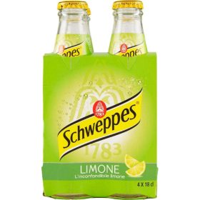   Schweppes-Zitrone 4 x 18cl - Refreshing Soft Drink for Meals & Parties