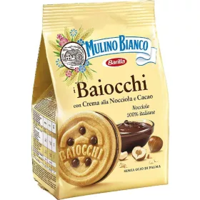   Mulino Bianco Baiocchi Haselnuss 260g – Süße oder salzige Snacks für unterwegs und Genussmomente
