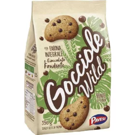  Pavesi Wild Drops mit Vollkornmehl und dunkler Schokolade 350g – Süße oder salzige Snacks für unterwegs und Genussmomente