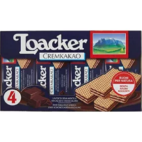   Loacker Cremekakao-Waffeln 4 x 45g 180g – Süße oder salzige Snacks für unterwegs und Genussmomente