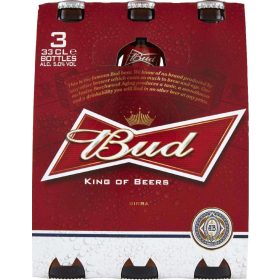 Bud Beer 3 x 33 cl 5-Pack – Beer for Refreshing Enjoyment