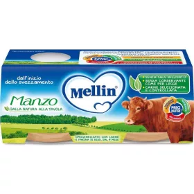   Mellin Homogenisiertes Rindfleischfutter 2 x 80g Homogenized Baby Food Mellin Homogenisiertes Rindfleischfutter 2 x 80g Premium Baby Meal