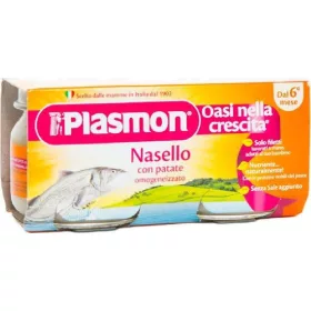   Plasmon Homogenisierter Seehecht 2 x 80g Homogenized Baby Food Plasmon Homogenisierter Seehecht 2 x 80g Premium Baby Meal