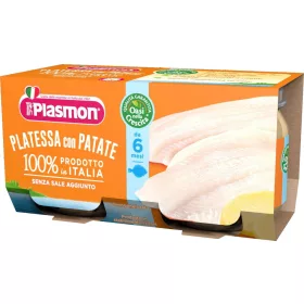   Plasmon Homogenisierte Scholle 2 x 80g Homogenized Baby Food Plasmon Homogenisierte Scholle 2 x 80g Premium Baby Meal