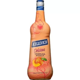   Keglevich Vodka 18% Pfirsich 1ltr – Alkoholisches Getränk Spirituose oder Likör für Genussmomente
