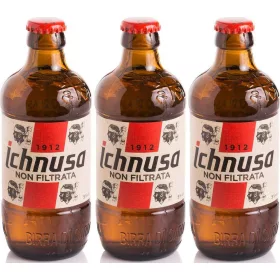   Ichnusa Unfiltriertes Bier 3 x 33cl – Alkoholisches Getränk Spirituose oder Likör für Genussmomente