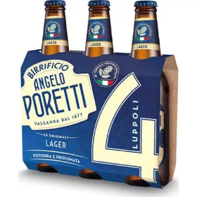   Poretti 4 Hopfenbier 3 x 33cl – Alkoholisches Getränk Spirituose oder Likör für Genussmomente