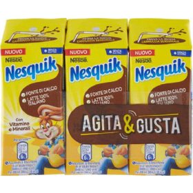   Nestlé' Nesquikgetränk 3 x 180ml - Milchprodukt für Küche, Frühstück & täglichen Genuss