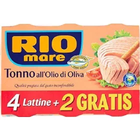   Rio Mare Thunfisch in Olivenöl 4+2 x 80g Thunfisch Konserve – Fischkonserve Proteinreich Frühstück & Salat Zutat