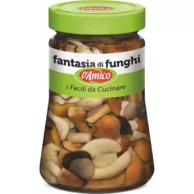   D'Amico Fantasia Pilze 470g – Canned Legumes or Vegetables for Salads, Soups and Everyday Cooking
