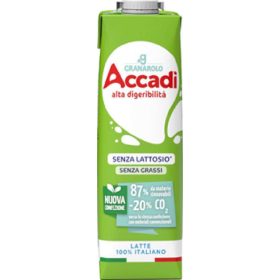   Ganarolo Accadi' Uht Magermilch 1 l - Frische Milch für Kaffee, Frühstück & tägliche Ernäh