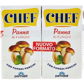   Chef Pilzcreme 2X125ml Parmalat Brik - Milchprodukt für Küche, Frühstück & täglichen Genus