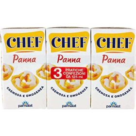   Chefclassic Creme 3X125ml Parmalat Brik - Milchprodukt für Küche, Frühstück & täglichen Ge