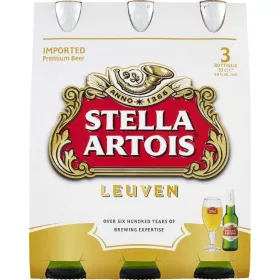   Stella Artois Beer 3 x 33cl – Alkoholisches Getränk Spirituose oder Likör für Genussmomente