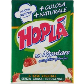   Hopla' Süße Sahne Brik 200ml - Frische Sahne für Kochen, Backen & Desserts