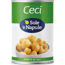   O Sole 'E Napule Kichererbsen 400g – Canned Legumes or Vegetables for Salads, Soups and Everyday Cooking
