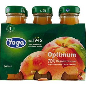   Yoga Pfirsichsaft Nektar 6x125ml - Fruit Beverage for Breakfast & Daily Enjoyment