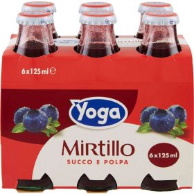   Yoga 100% Blaubeersaft Nektar 6x125ml - Fruit Beverage for Breakfast & Daily Enjoyment