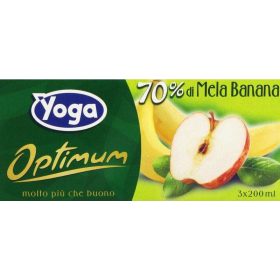   Yoga Apfel-Bananen-Saft Brik 3x200ml - Fruit Beverage for Breakfast & Daily Enjoyment