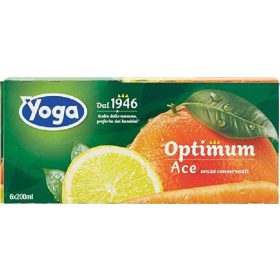   Yoga Ace Saft Brik 3x200ml - Fruit Beverage for Breakfast & Daily Enjoyment