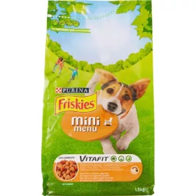   Friskies Mini Menu Trockenfutter für Hunde 1,5 kg – Premium Dog Food Complete Nutrition for Healthy and Active Dogs