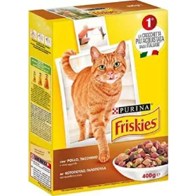   Friskies Katzenfutter mit Huhn, Pute und Oliven 400g – Premium Cat Food Balanced Nutrition for Healthy Cats